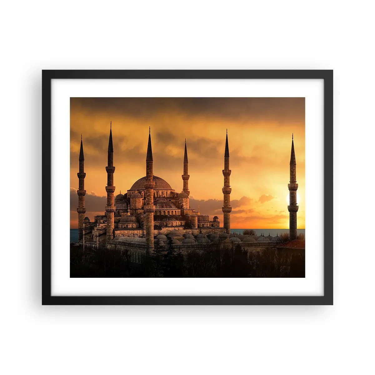 Poster in einem schwarzem Rahmen - Gott ist großartig - 50x40 cm