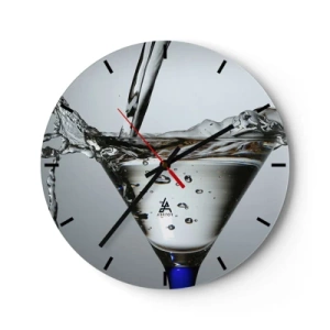 Wanduhr - Glasuhr - Am Rand der Tasse - 40x40 cm