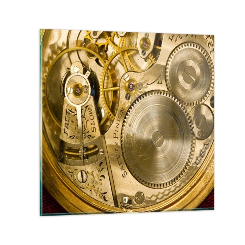 Glasbild - Bild auf glas - Geh mit der Zeit - 30x30 cm