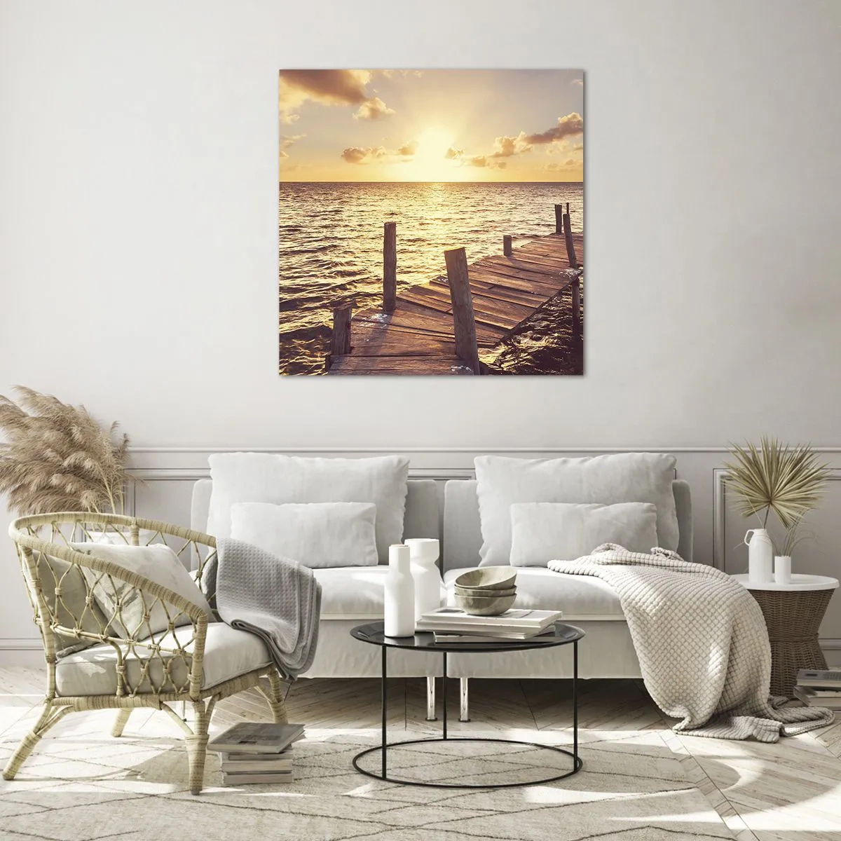 Glasbild - Bild auf glas - Das goldene Land der Sanftmut - 30x30 cm