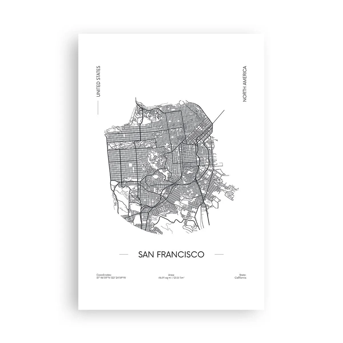 Poster - Anatomie von San Francisco - 61x91 cm