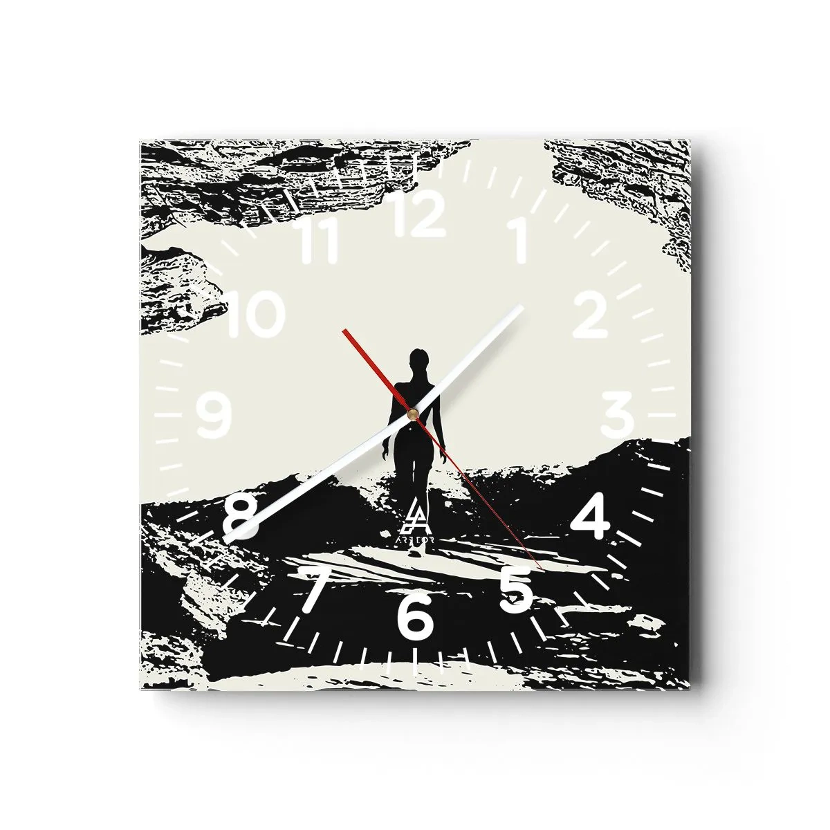 Wanduhr - Glasuhr - Neuer Blick - 40x40 cm