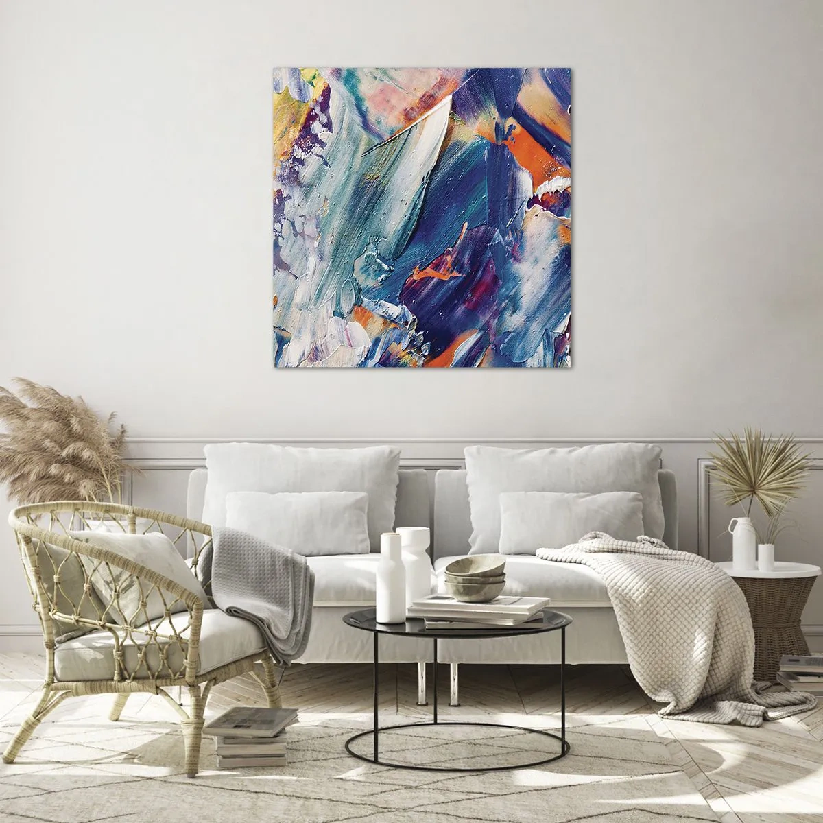 Glasbild - Bild auf glas - Farbverwirrung - 60x60 cm