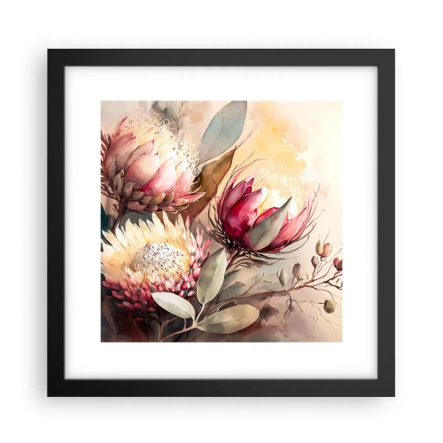 Poster in einem schwarzem Rahmen - Im Profil und en face - 30x30 cm