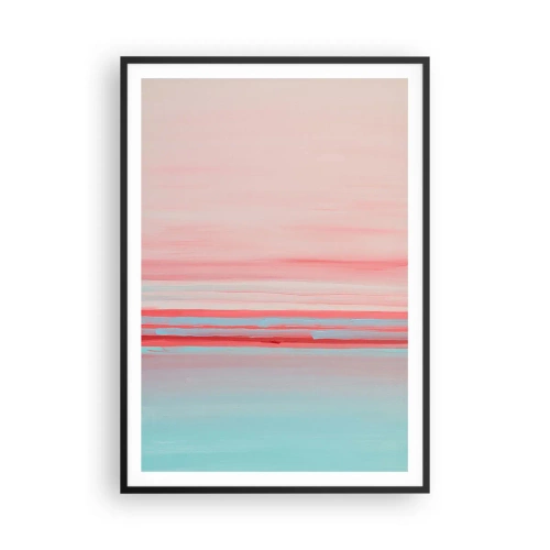Poster in einem schwarzem Rahmen - Abstraktion im Morgengrauen - 70x100 cm