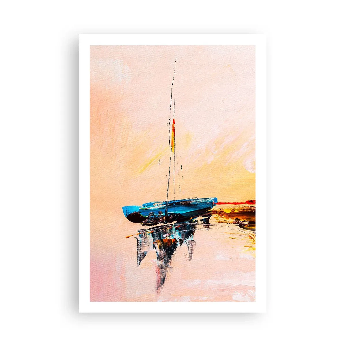 Poster - Abend im Yachthafen - 61x91 cm