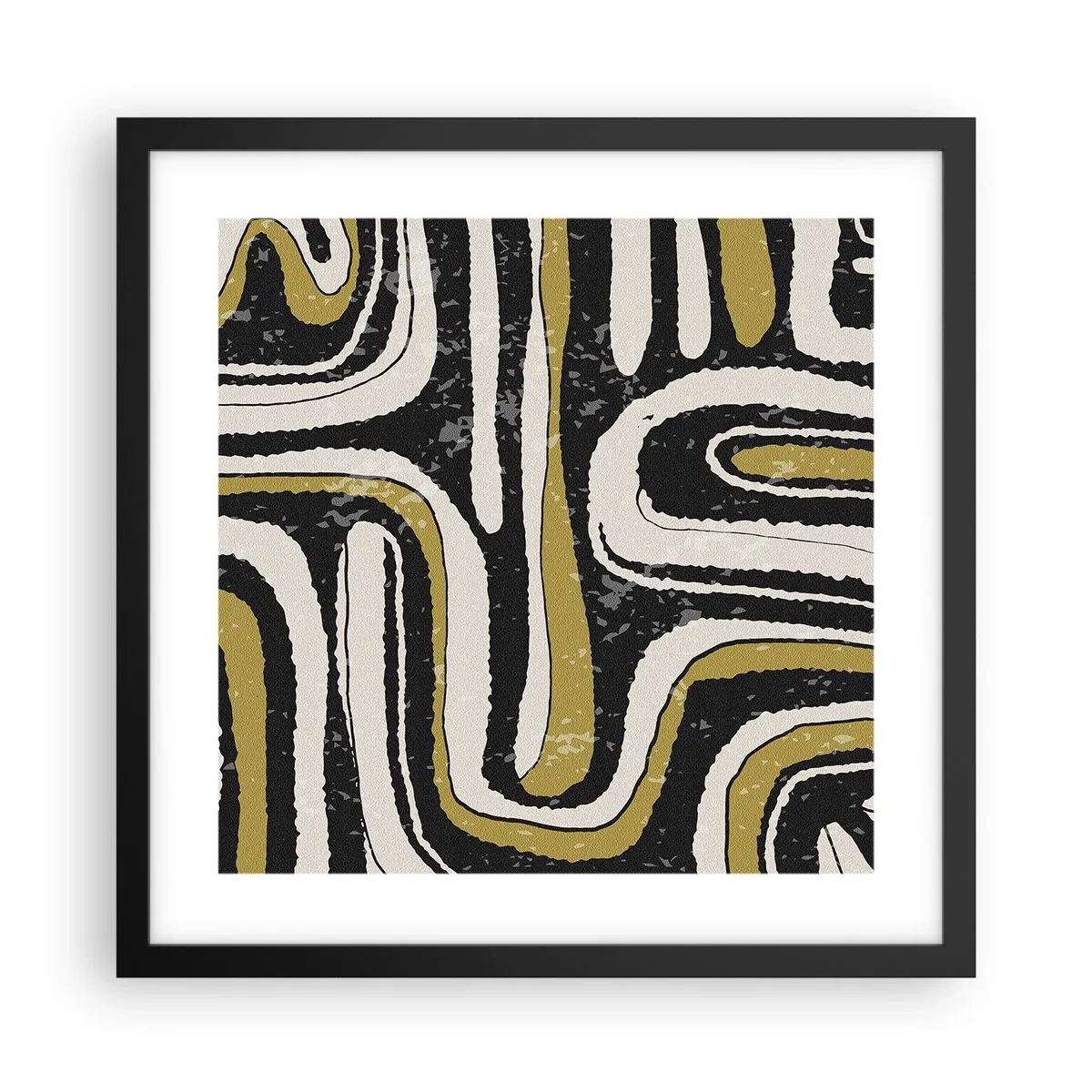 Poster in einem schwarzem Rahmen - Komposition: Straßen und Gassen - 40x40 cm