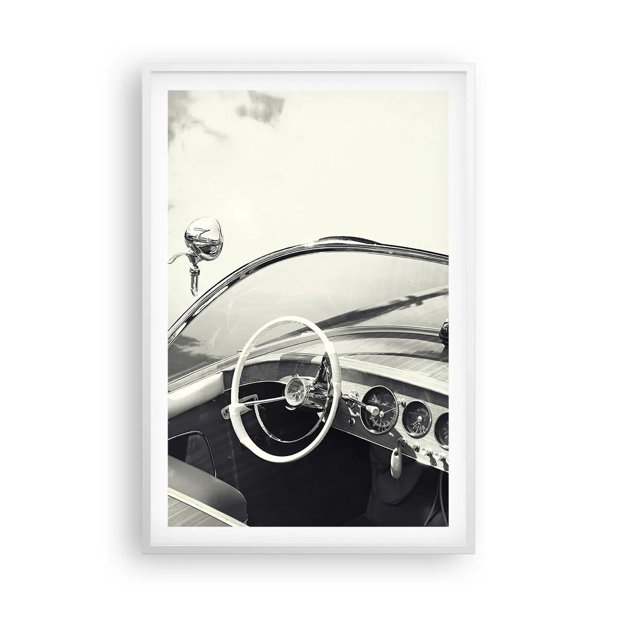 Poster in einem weißen Rahmen - Wetter für die Reichen - 61x91 cm