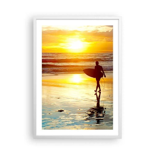 Poster in einem weißen Rahmen - Die Rückkehr des Kriegers - 50x70 cm