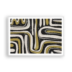 Poster in einem weißen Rahmen - Komposition: Straßen und Gassen - 100x70 cm