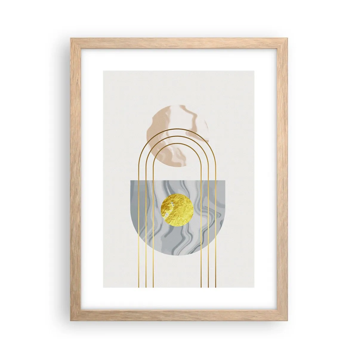 Poster in einem Rahmen aus heller Eiche - Helligkeit und Brillanz - 30x40 cm