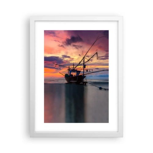 Poster in einem weißen Rahmen - Exotischer Abend - 30x40 cm