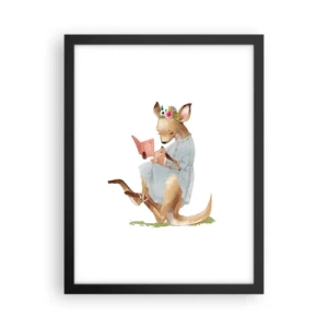 Poster in einem schwarzem Rahmen - Lies mir vor Mama - 30x40 cm