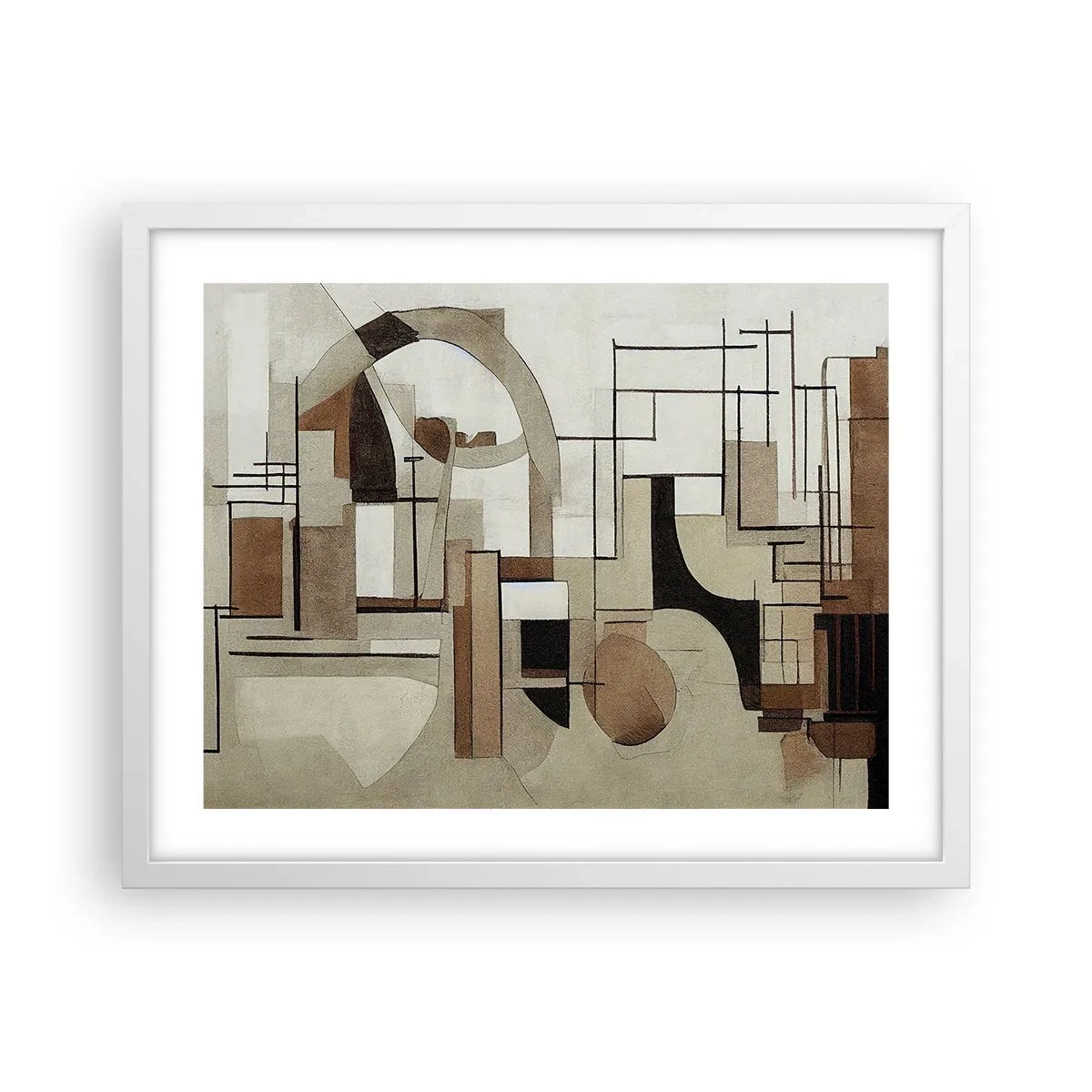 Poster in einem weißen Rahmen - Stadtbild 2.0 - 50x40 cm