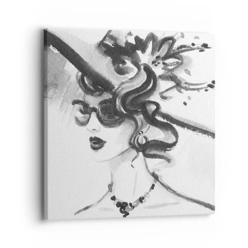 Bild auf Leinwand - Leinwandbild - Eine Dame mit Charakter - 30x30 cm