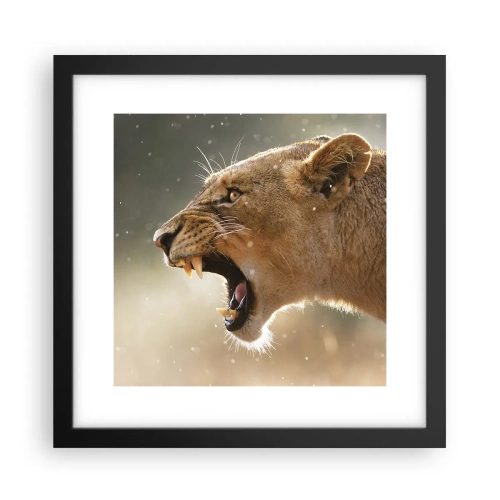 Poster in einem schwarzem Rahmen - Versuch, nicht zuzuhören - 30x30 cm