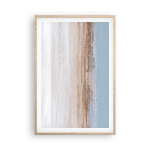 Poster in einem Rahmen aus heller Eiche - Mehrdeutige Landschaft - 61x91 cm