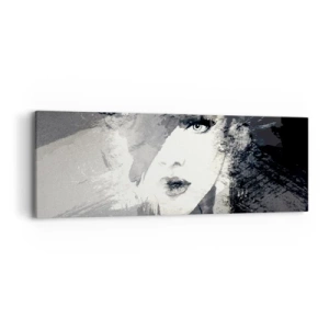 Bild auf Leinwand - Leinwandbild - Hinter einem grauen Schleier - 90x30 cm