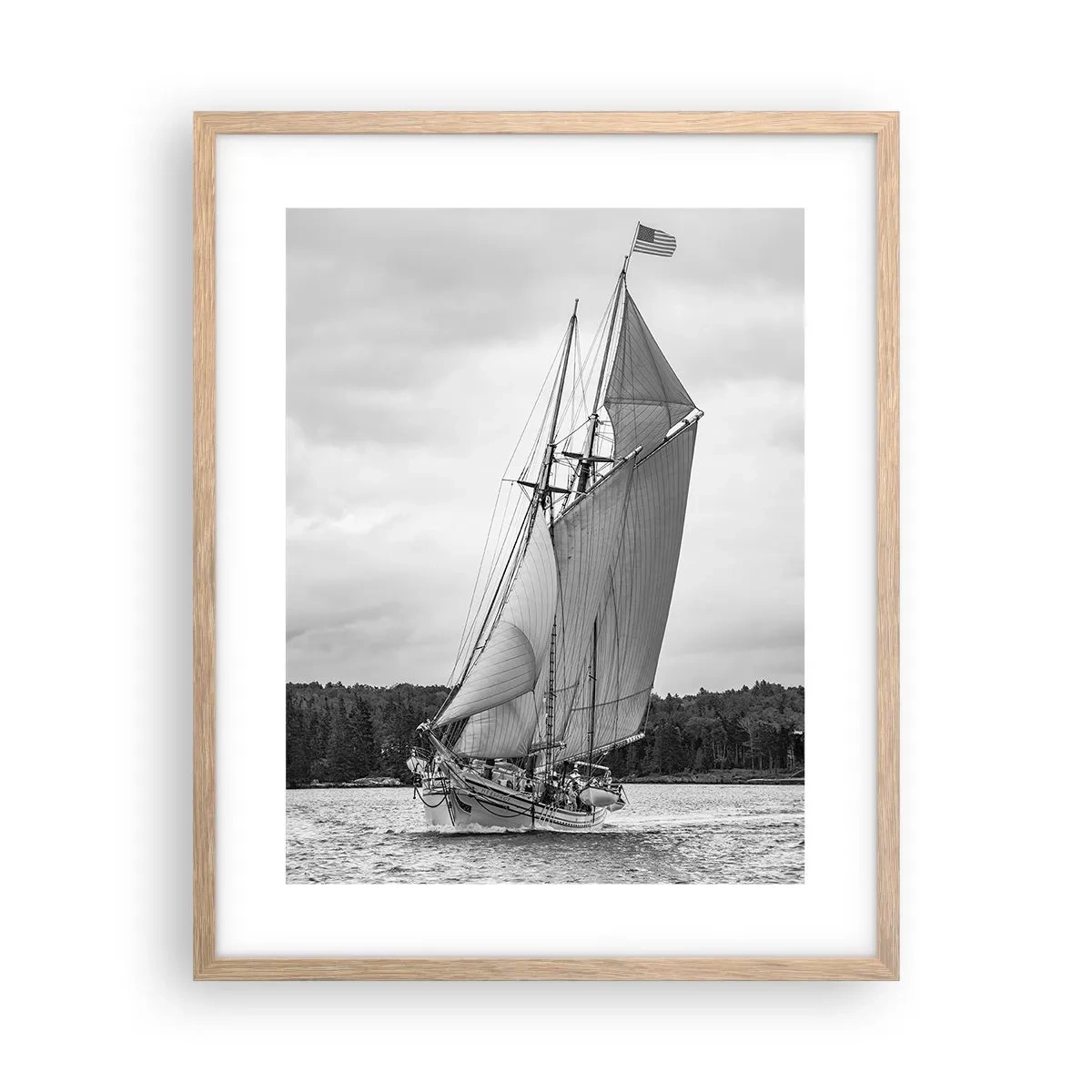 Poster in einem Rahmen aus heller Eiche - Brüder des Windes - 40x50 cm