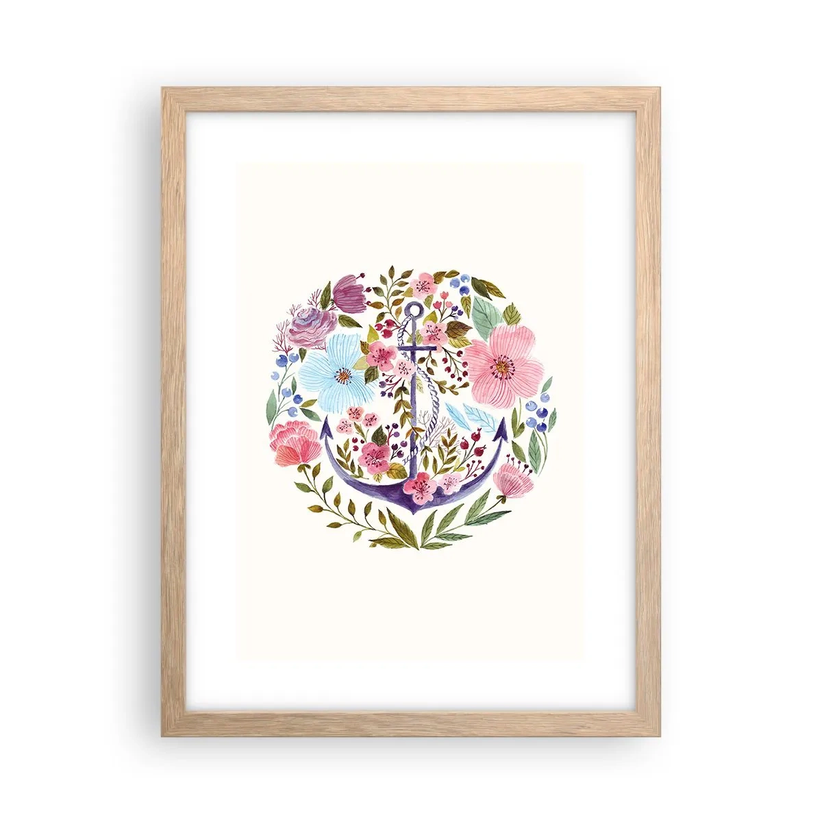 Poster in einem Rahmen aus heller Eiche - Guter Traum eines Seemanns - 30x40 cm