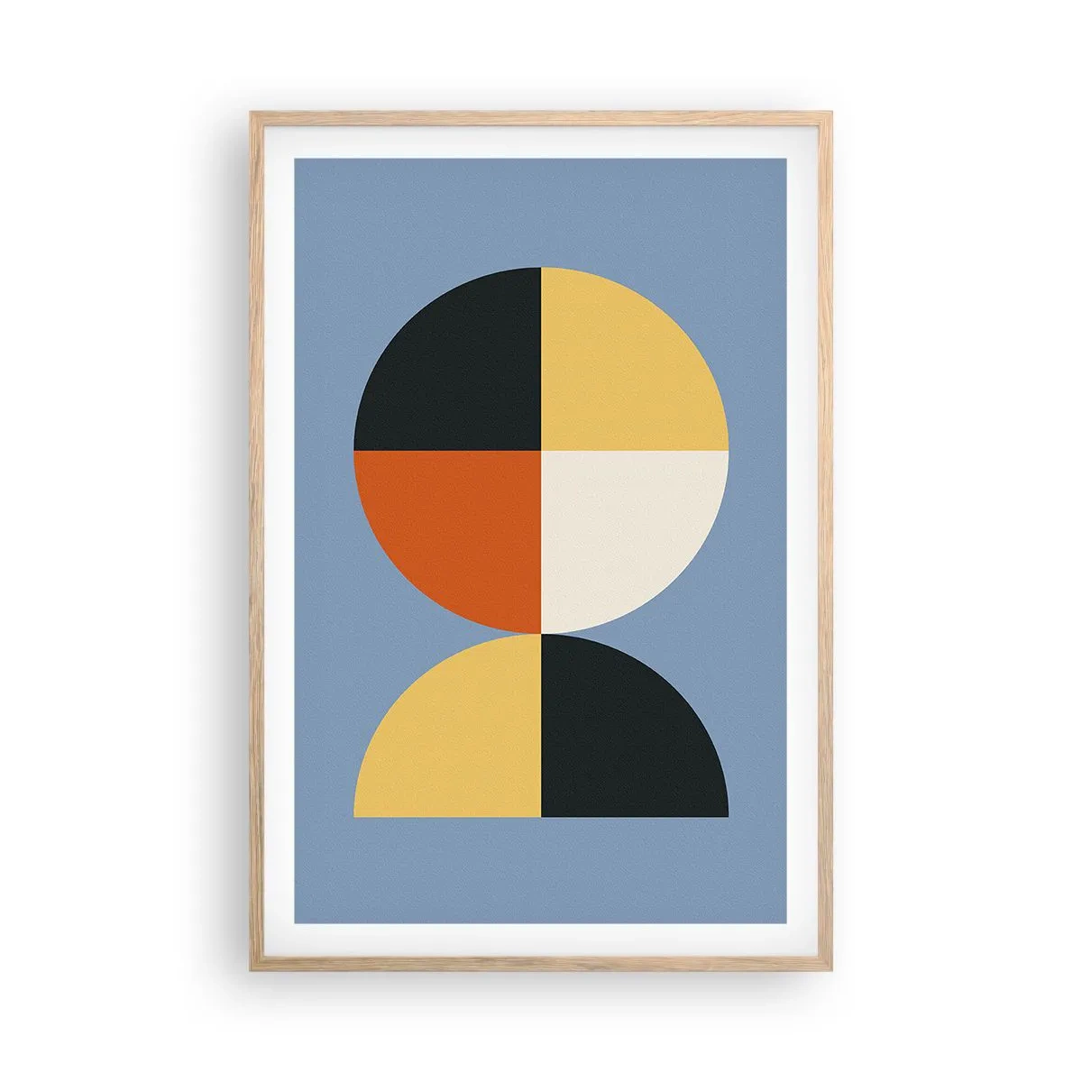 Poster in einem Rahmen aus heller Eiche - Beobachte und zähle - 61x91 cm