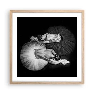 Poster in einem Rahmen aus heller Eiche - Jin und Jang – perfekte Balance - 50x50 cm