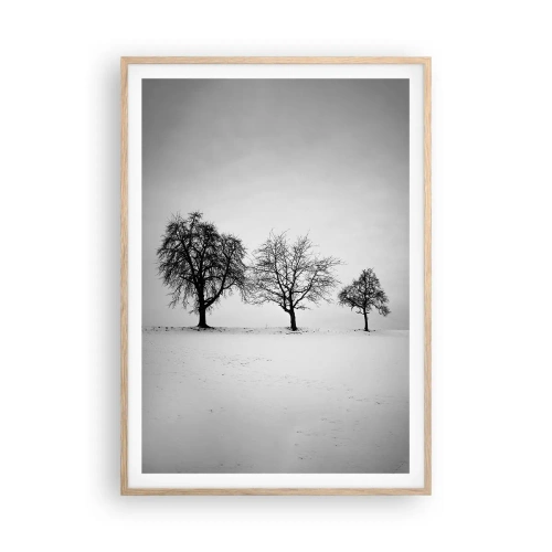 Poster in einem Rahmen aus heller Eiche - Wovon träumen sie? - 70x100 cm