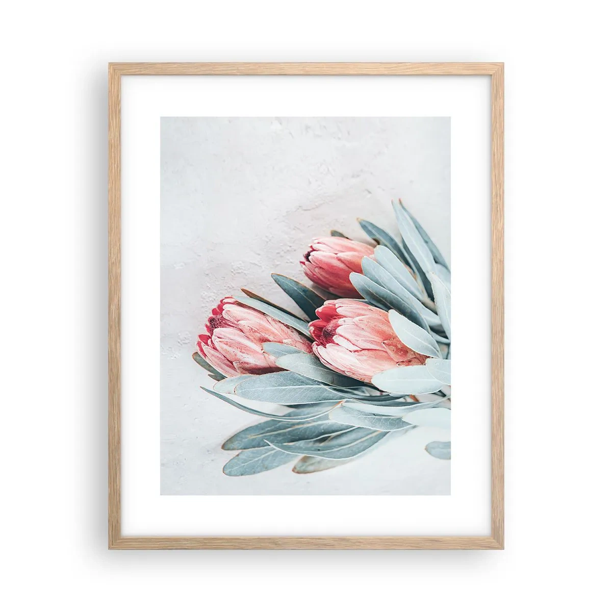 Poster in einem Rahmen aus heller Eiche - Schämen sich für ihre eigene Schönheit - 40x50 cm
