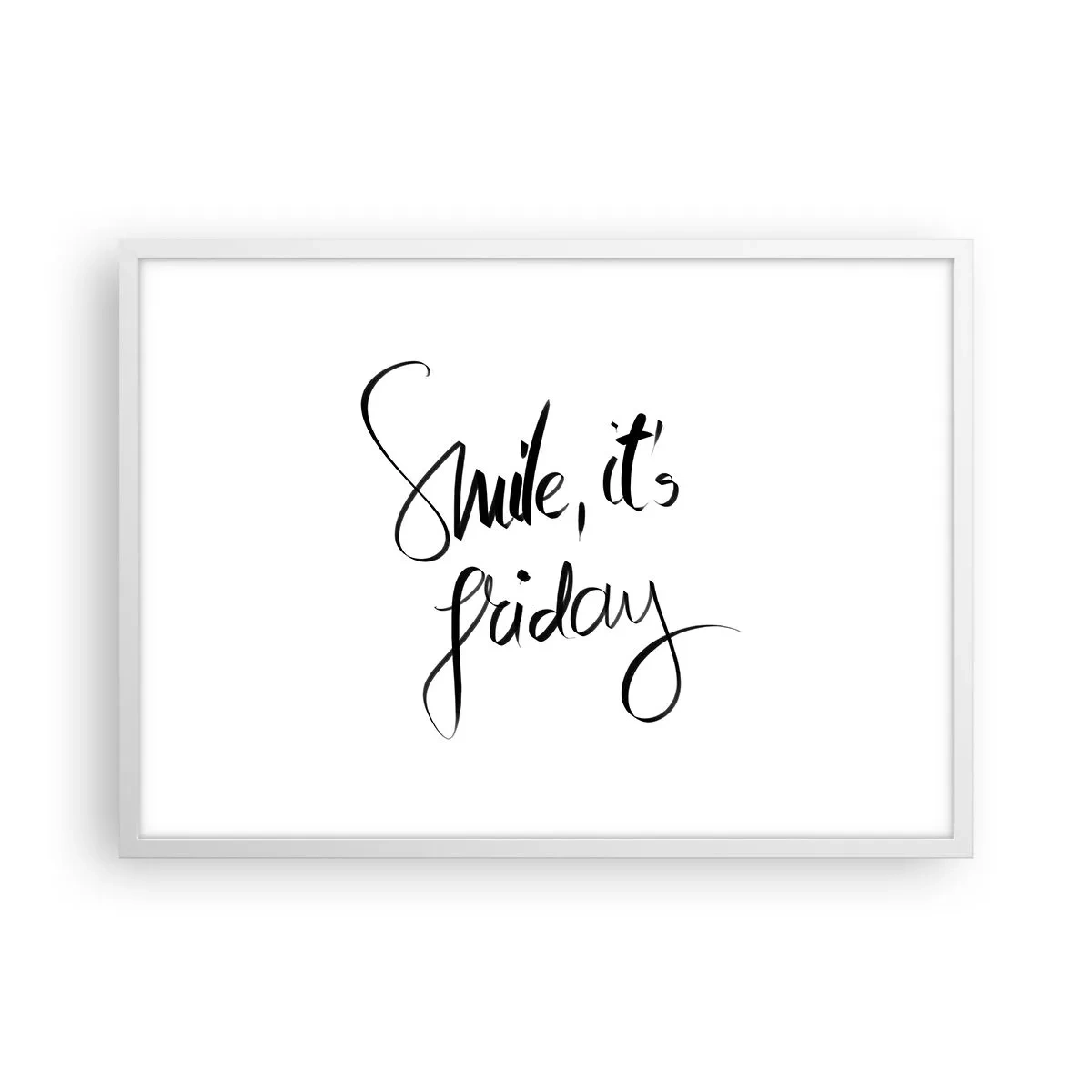 Poster in einem weißen Rahmen - Echte Freude - 70x50 cm