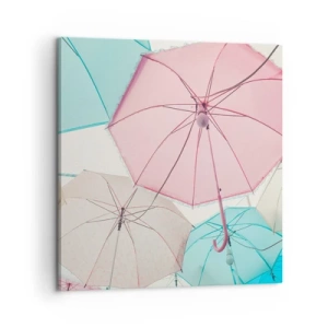 Bild auf Leinwand - Leinwandbild - Mal Sonne, mal Regen - 60x60 cm