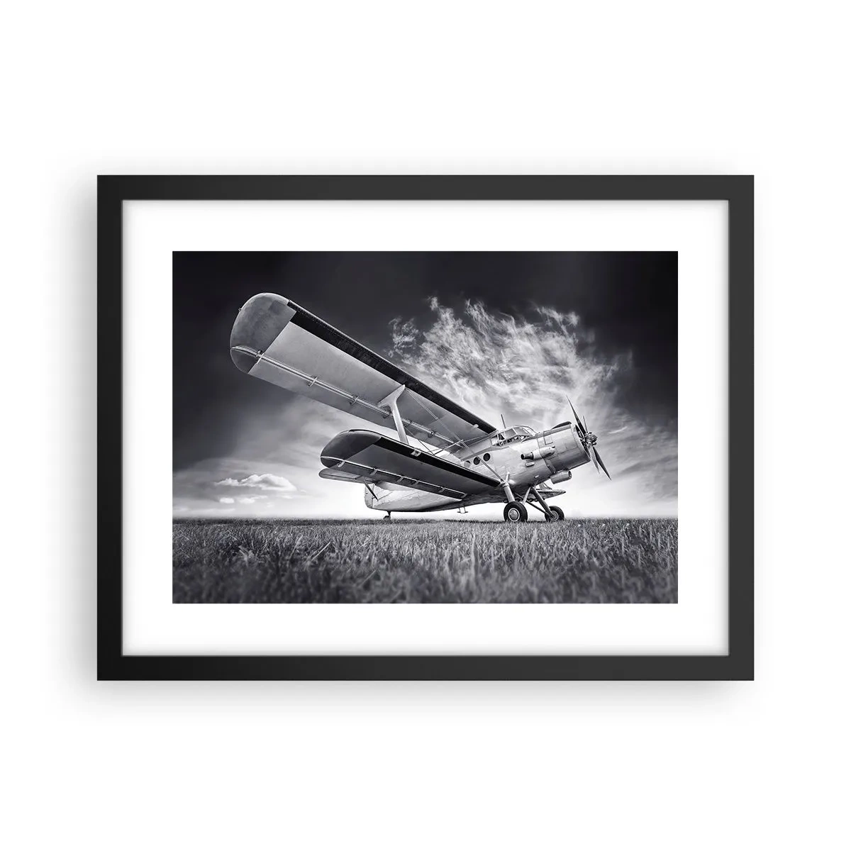 Poster in einem schwarzem Rahmen - Der geflügelte Wanderer - 40x30 cm