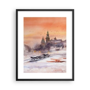 Poster in einem schwarzem Rahmen - Königlicher Sonnenuntergang - 40x50 cm