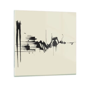 Glasbild - Bild auf glas - Hastige Abstraktion - 40x40 cm