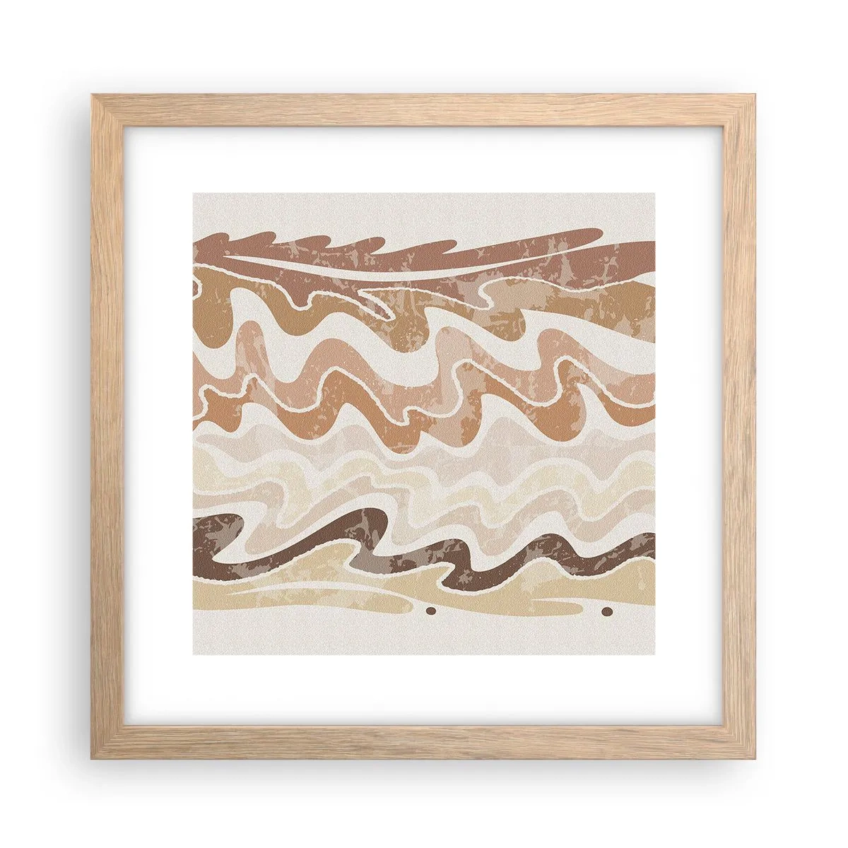 Poster in einem Rahmen aus heller Eiche - Gute Energie – gute Gefühle - 30x30 cm