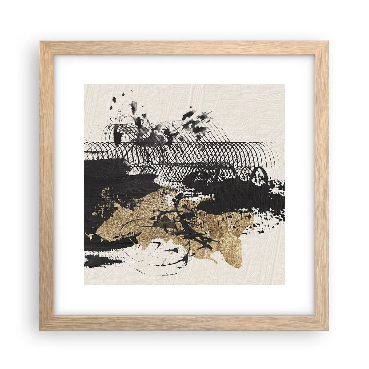 Poster in einem Rahmen aus heller Eiche - Komposition mit Leidenschaft - 30x30 cm