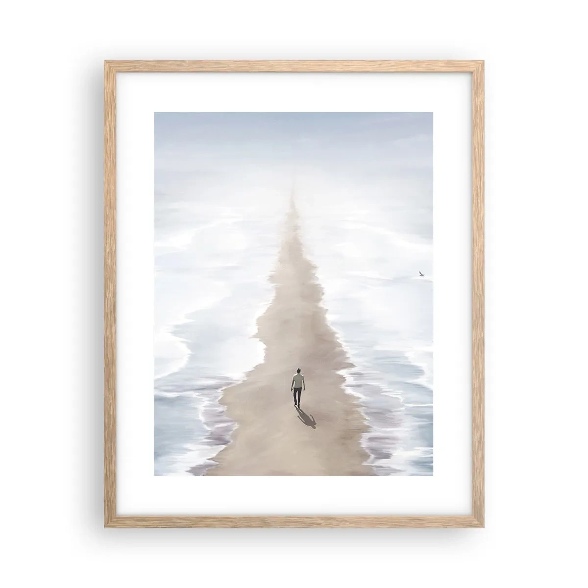 Poster in einem Rahmen aus heller Eiche - Glänzende Zukunft - 40x50 cm