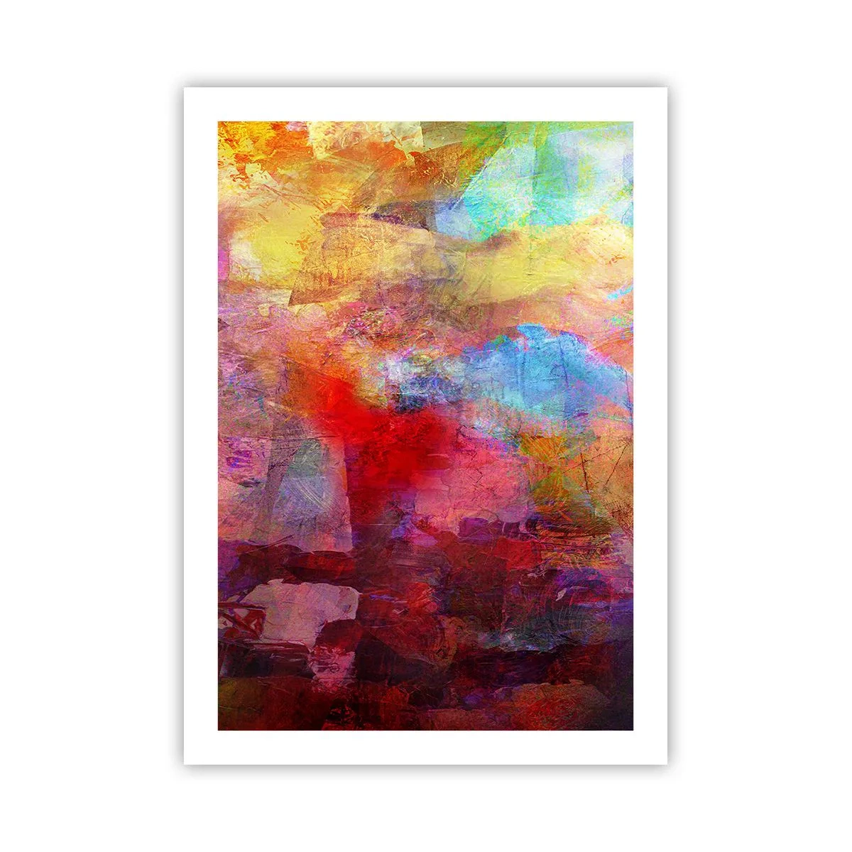Poster - Abstrakte Kompositionen voller Farben und Dynamik - 50x70cm - Schau in den Regenbogen - Moderne Wanddekoration für Wohnzimmer und Schlafzimmer ARTTOR