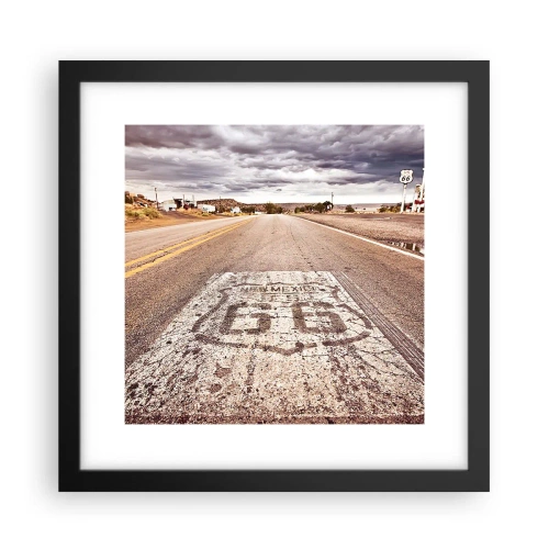 Poster in einem schwarzem Rahmen - Mother Road - eine amerikanische Legende - 30x30 cm