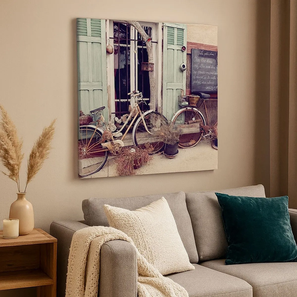 Bild auf Leinwand - Leinwandbild - Es lebe die Provinz - 30x30 cm