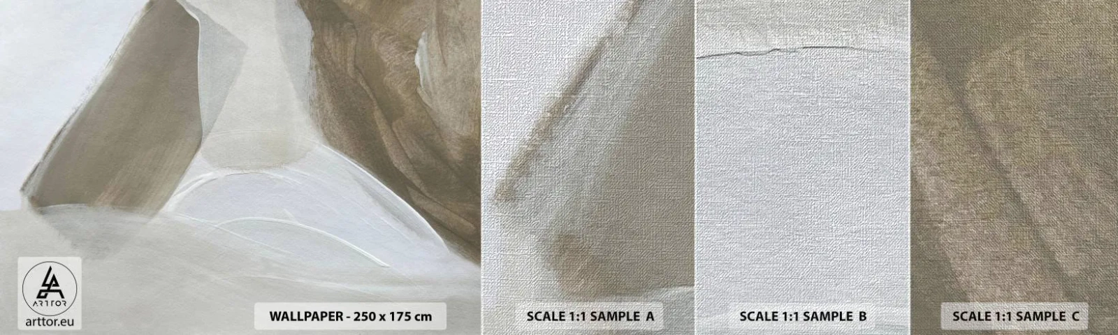 Fototapeten Muster Premium Canvas - Welle aus Weiß - Hell, Stück, Minimalistisch - 100x30 cm