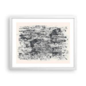 Poster in einem weißen Rahmen - Nebelige Komposition - 50x40 cm