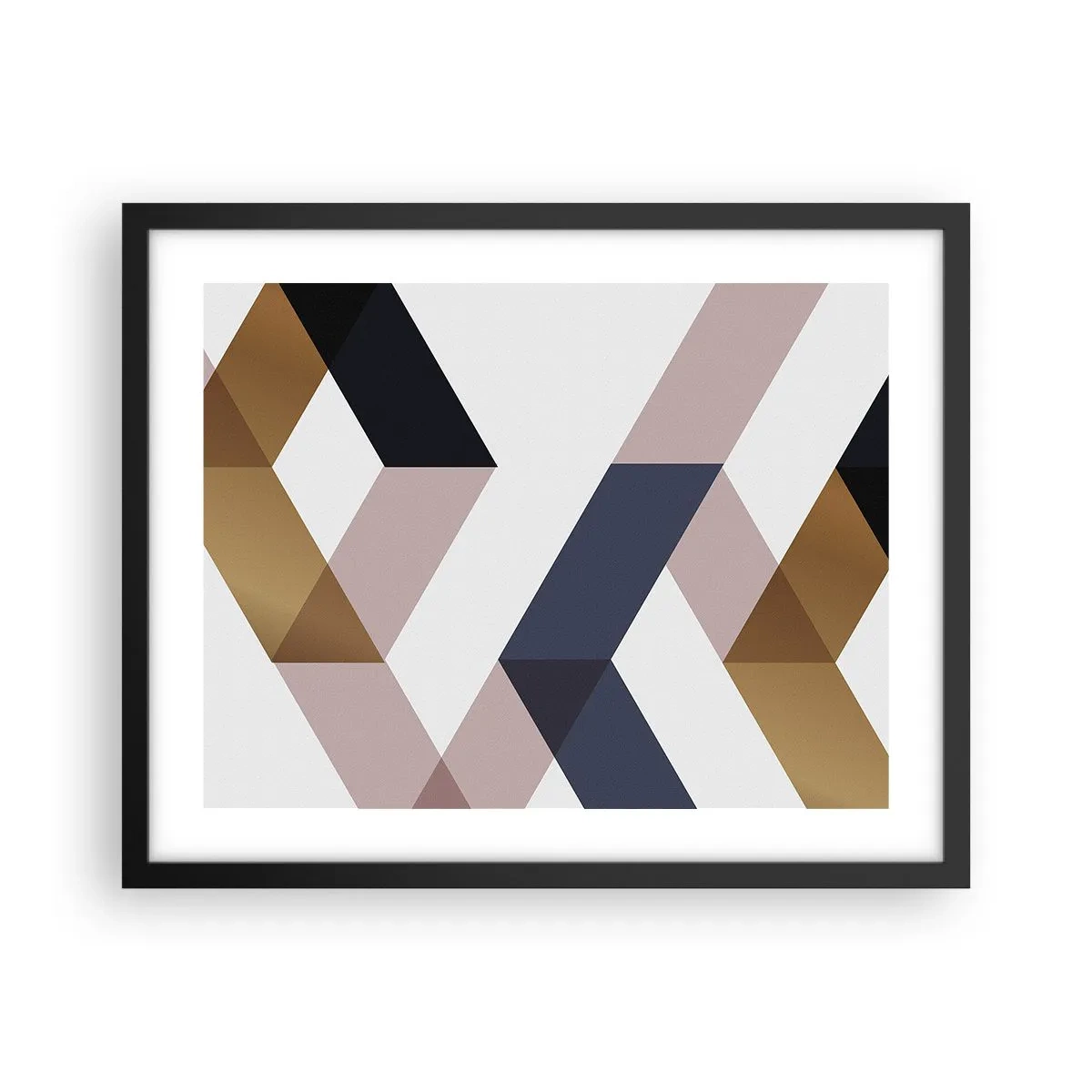 Poster in einem schwarzem Rahmen - Ebenen und Winkel - 50x40 cm