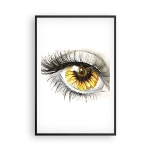 Poster in einem schwarzem Rahmen - Ein Look so heiß wie der Sommer - 61x91 cm