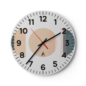 Wanduhr - Glasuhr - Ein Rad hinter dem anderen… - 40x40 cm