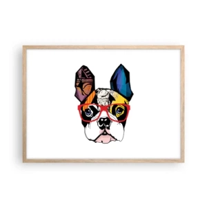 Poster in einem Rahmen aus heller Eiche - Intellektuelle - 70x50 cm