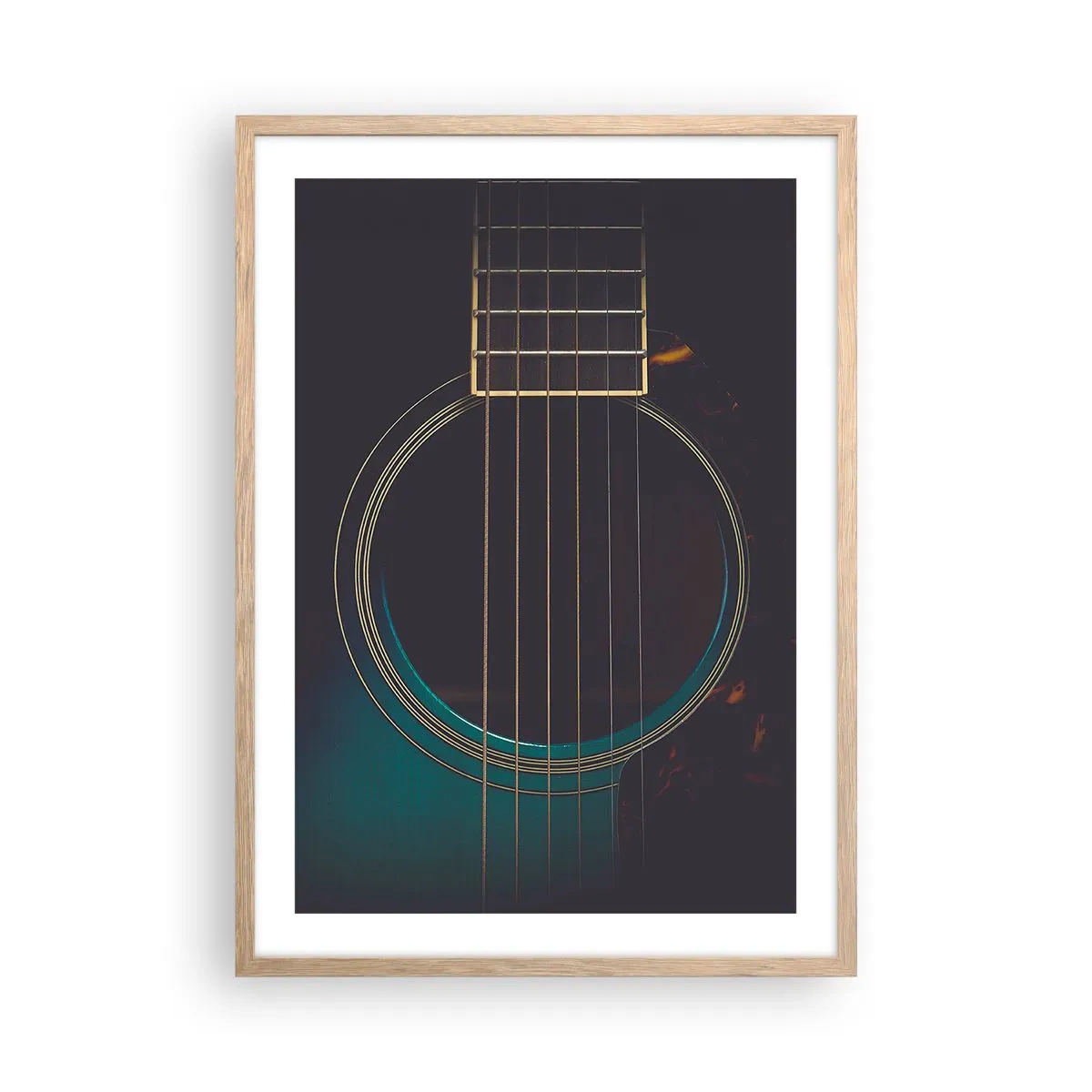 Poster in einem Rahmen aus heller Eiche - Einen Moment bevor es ertönt - 50x70 cm