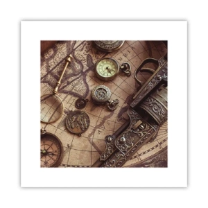 Poster - Das Abenteuer ruft - 30x30 cm