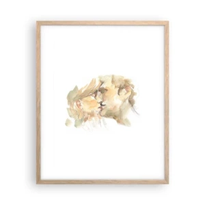 Poster in einem Rahmen aus heller Eiche - Hälfte gefunden? - 40x50 cm