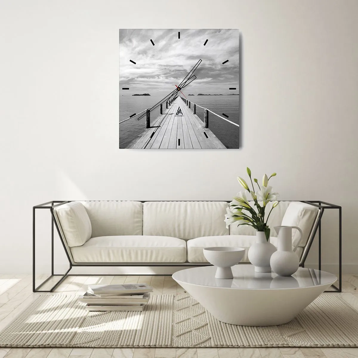 Wanduhr - Glasuhr - Oder vielleicht eine Reise ... - 30x30 cm