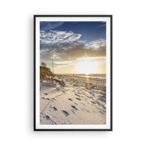 Poster in einem schwarzem Rahmen - Einladung zu einem Spaziergang - 61x91 cm